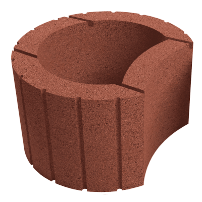 Клумба для квітів 345х309 паприка