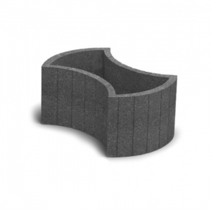 Клумба для квітів кругла 450х660 сіра